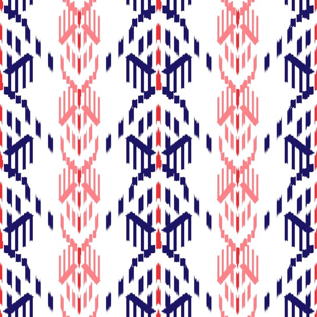 Ikat Seamless Pattern Design.