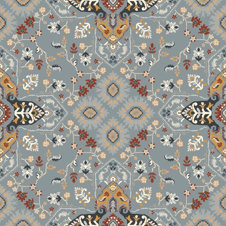 Vector ikat tribal indian seamless pattern ethnic aztec fabric carpet mandala ornament native boho chevron