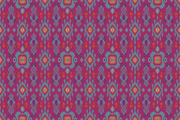 Ikat tribal Indian seamless pattern Ethnic Aztec fabric carpet mandala ornament native boho chevron