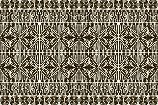 Икат племенной индийский бесшовный узор Этническая ацтекская ткань ковер мандала орнамент местный бохо шеврон