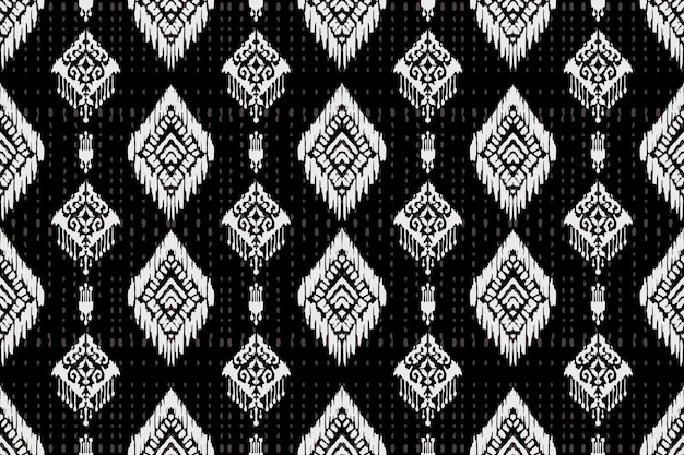 Ikat tribal Indian seamless pattern Ethnic Aztec fabric carpet mandala ornament native boho chevron