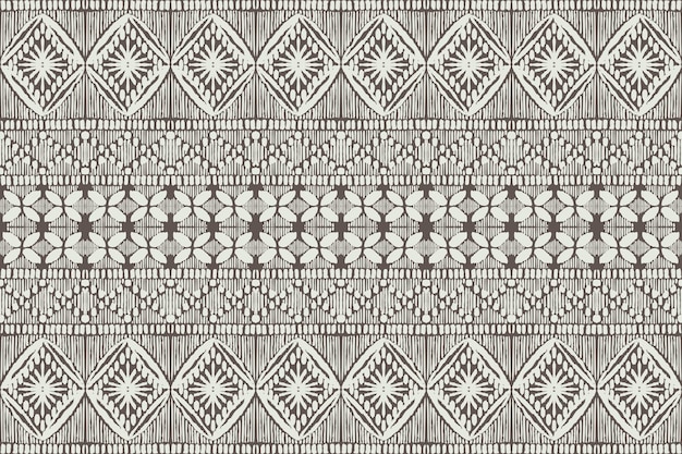 Ikat tribal indian seamless pattern ethnic aztec fabric carpet mandala ornament native boho chevron