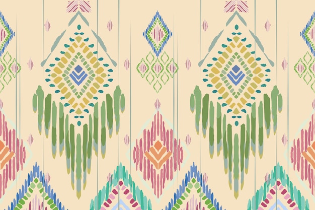 Vector ikat tribale indiase naadloos patroon etnisch azteekse stof tapijt mandala ornament inheemse boho chevron