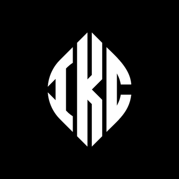 ikc circle letter logo design with circle and ellipse shape ikc ellipse letters with typographic style the three initials form a circle logo ikc circle emblem abstract monogram letter mark vector
