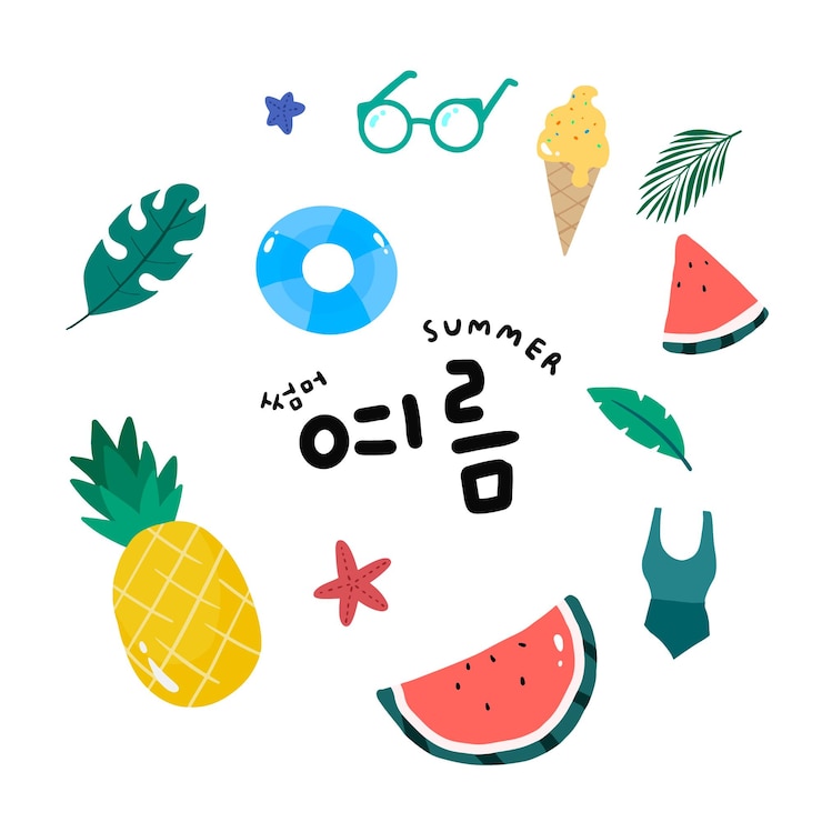Vector 여름을 위한 ikon