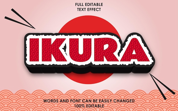 ikura 3d editable text effect