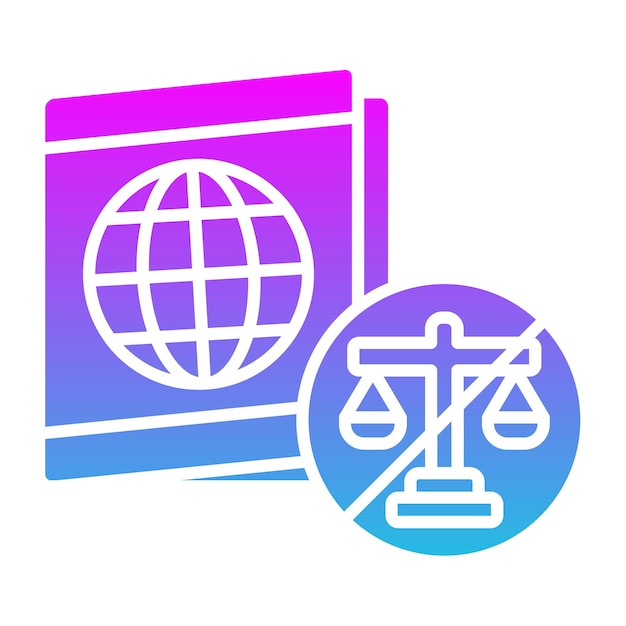 Vector illegal passport icon