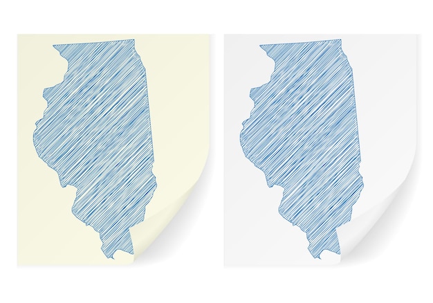 Illinois scribble map