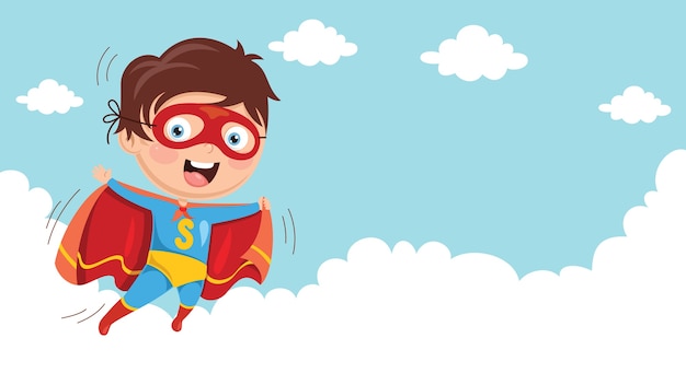 Illlustration Of Superhero Kid 