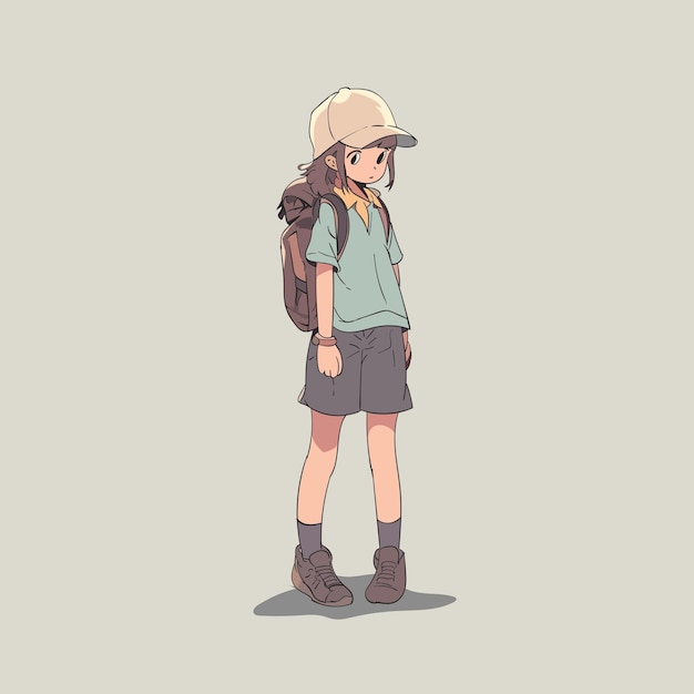 Illstration of The Adventures of a Cute Backpacker