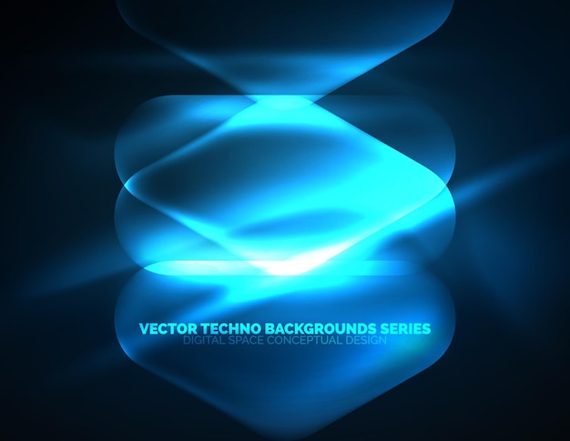 ベクトル 照らされたレンズ フレアの輝く色のテクノ背景ベクトル ハイテク抽象的な背景 hud スタイル