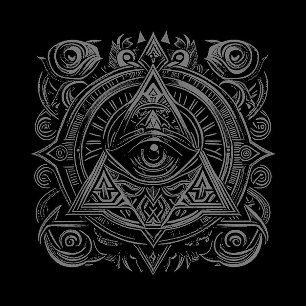 illuminati alle wakend oog tshirt ontwerp vector