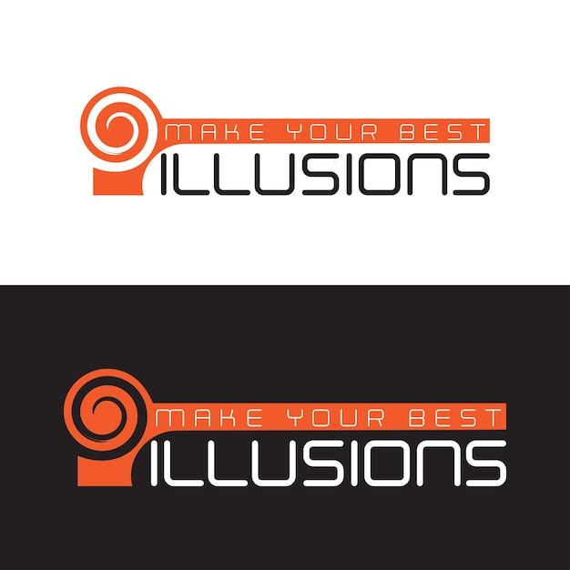 Illusion iconic vector logo design