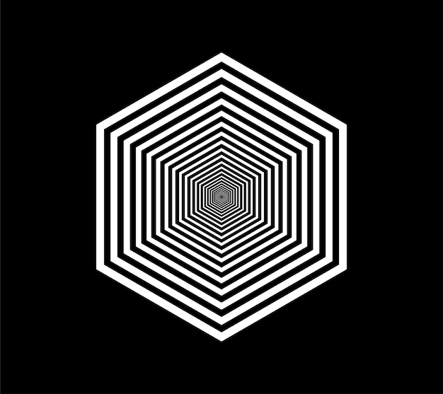 Illusion pentagon vector