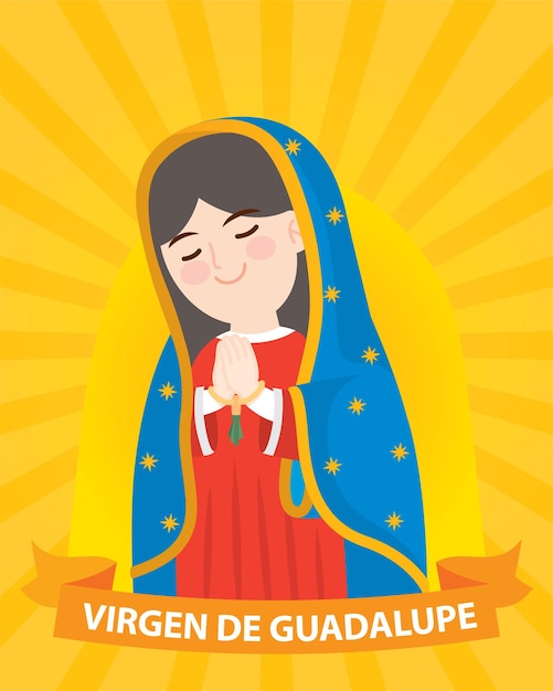 Vector illustation of virgen de guadalupe