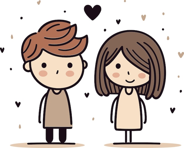 Illustrated Affection Couple Vector Graphics Embracing Love Vector Couple Illustration