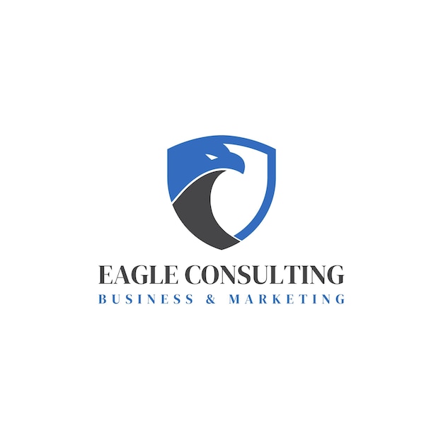 Illustrated eagle business marketing logo template