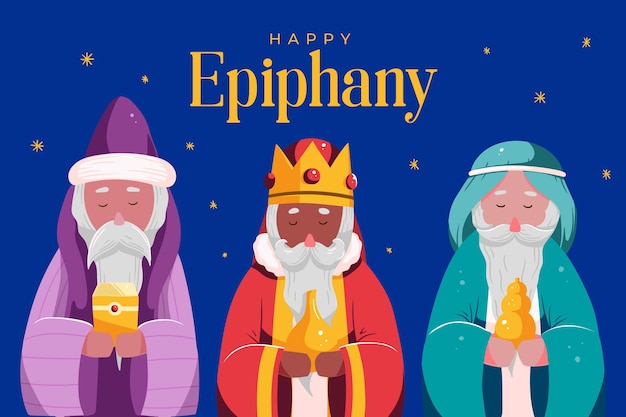 Illustrated hand drawn epiphany characters