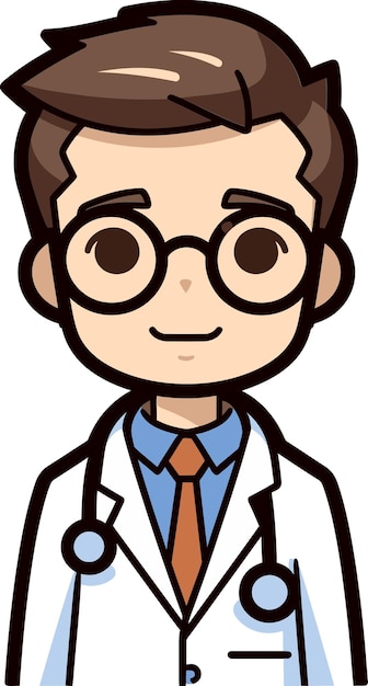 Illustrated Medical Professionals Health Vectors Doctor Vector Artistry Medical Expressions