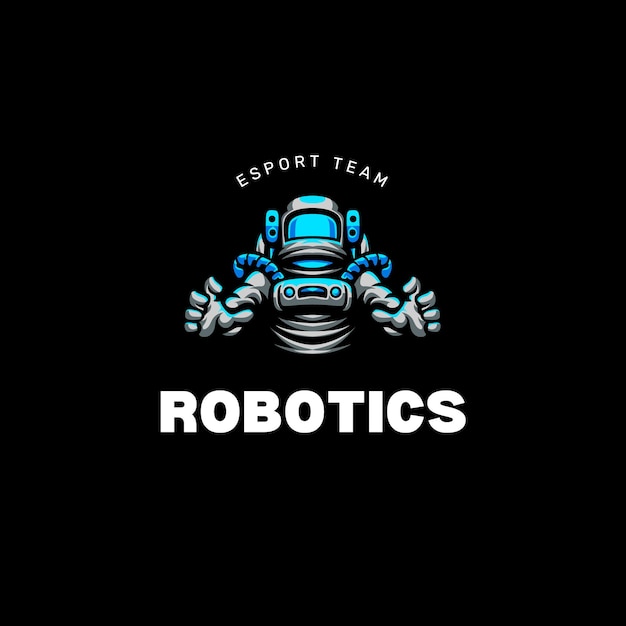 Illustrated Neon Robotics Esport Logo