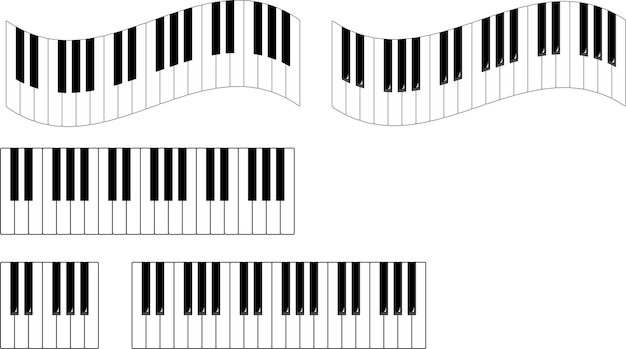 Vector an illustrated piano keyboard