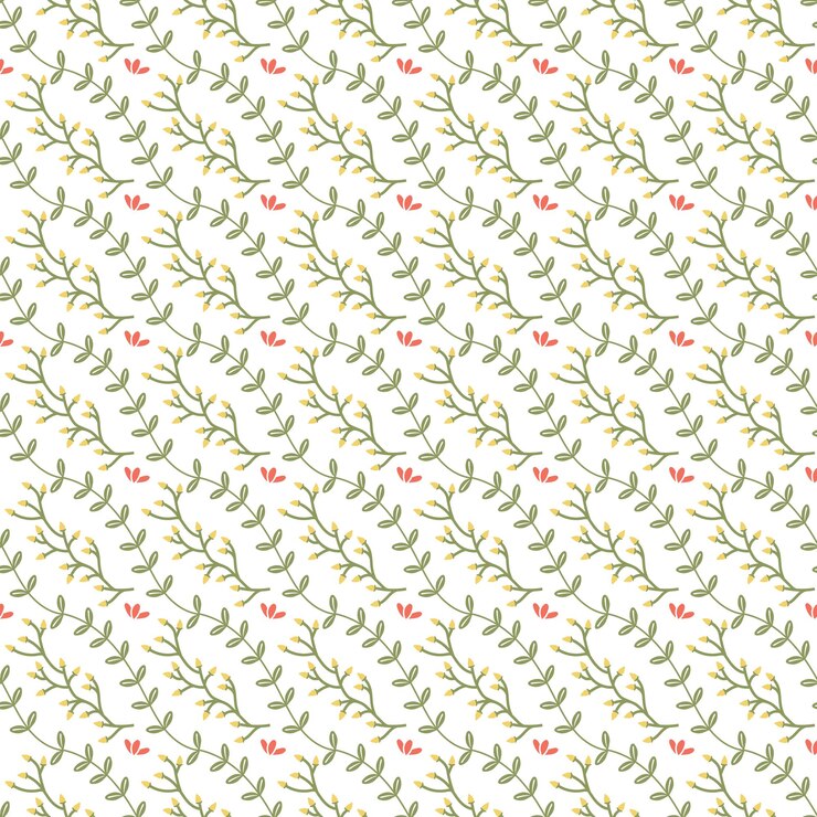 Vector illustrated seamless pattern design with stylized flowers