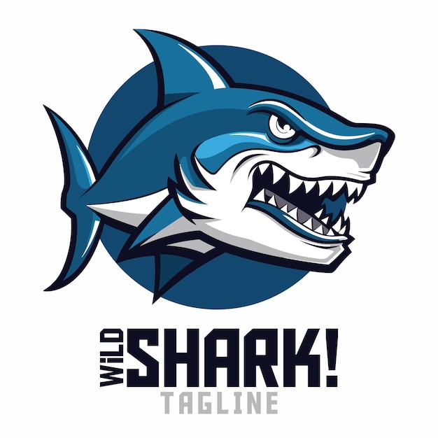 Illustrated Shark Logo Mascot Vector Art for Sport amp ESport Teams Angry Head