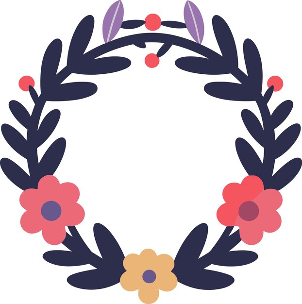 Vector illustrated wreath collection vectorizedvectorized wreath catalog illustration