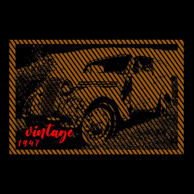 illustratie abstract vintage auto-ontwerp