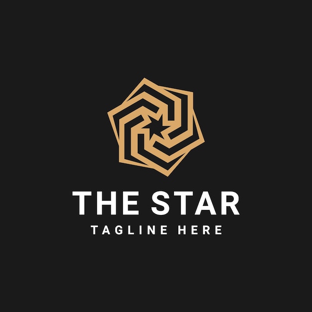 Illustratie abstracte luxe sterrenbeeld logo ontwerp vector