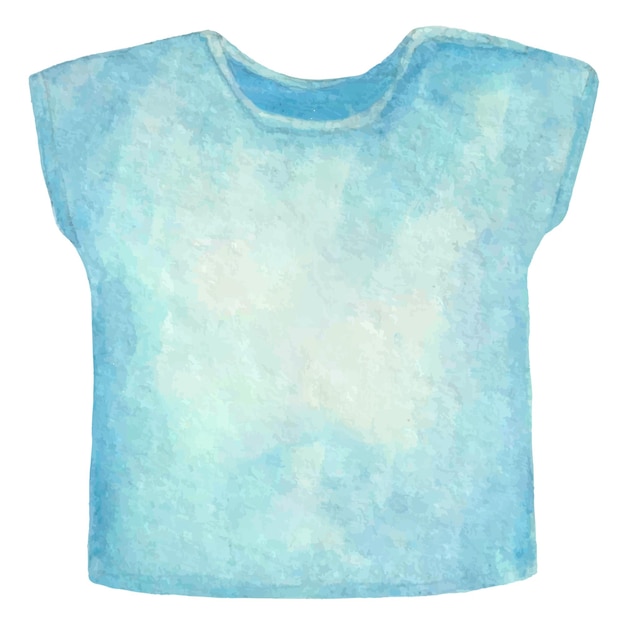 Illustratie babyt-shirt Schets Babykleding Aquarelstijl voor een meisjeswinkel met een pop Pastelkleuren