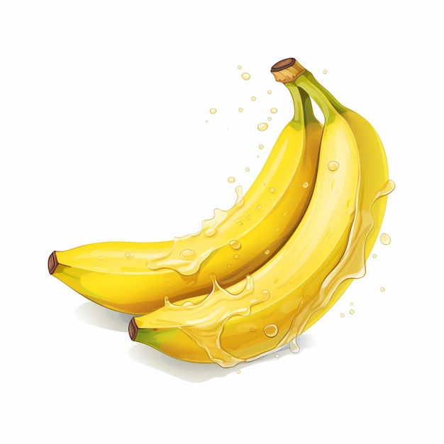 illustratie bananenvruchten vector tropisch voedsel geïsoleerd geel vers set zoet element p