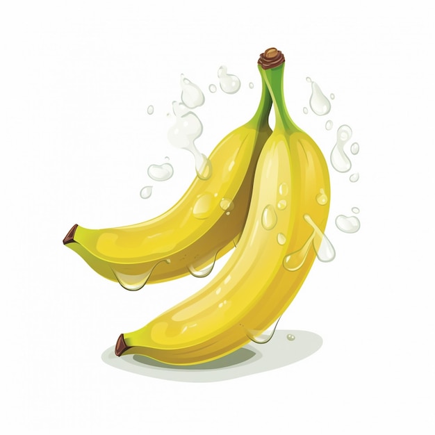 illustratie bananenvruchten vector tropisch voedsel geïsoleerd geel vers set zoet element p