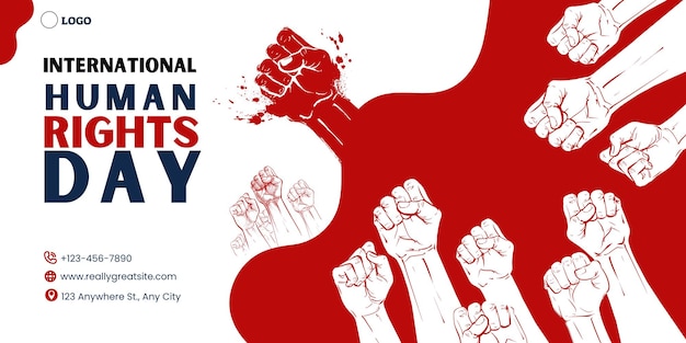 Illustratie Banner van de Dag van de Mensenrechten