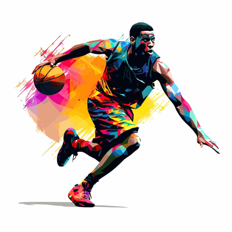 Vector illustratie basketbalspeler vector