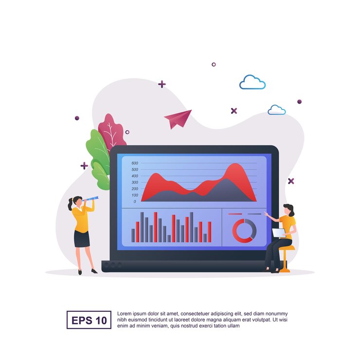 Illustratie concept van infographic met de persoon ineenschuiven.