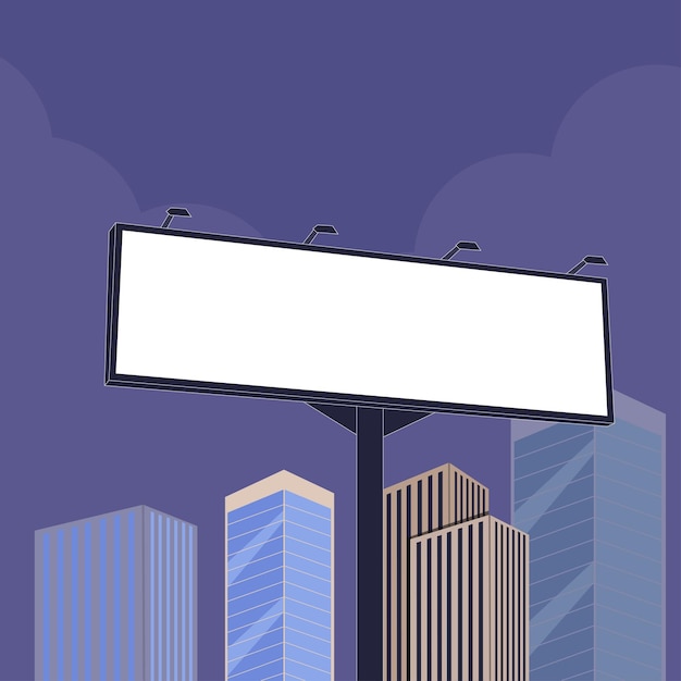Illustratie downtown billboard reclame vector