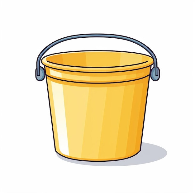 Vector illustratie emmer vector ontwerp geïsoleerd object plastic pictogram container apparatuur leeg