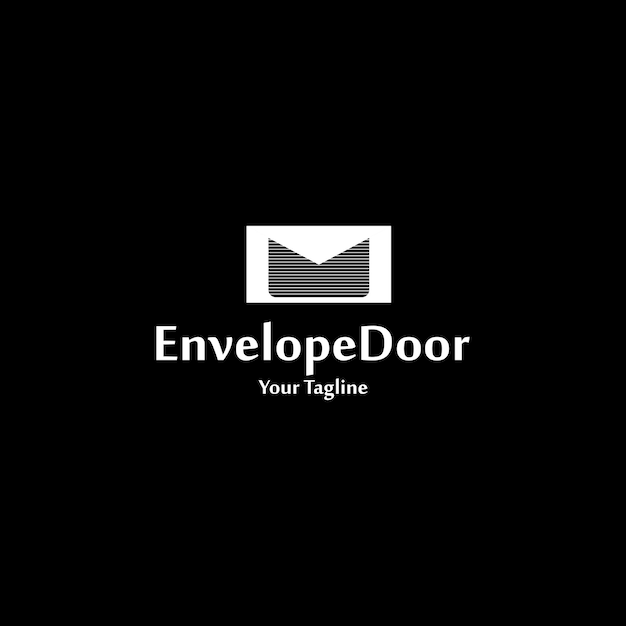 illustratie envelop met deur shilouette