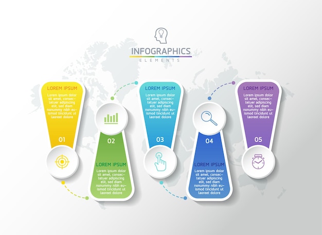 Illustratie infographics ontwerpsjabloon zakelijke informatie presentatie grafiek