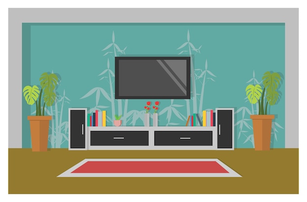 Vector illustratie interieur flat