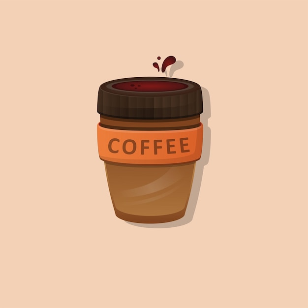 Illustratie koffiekap