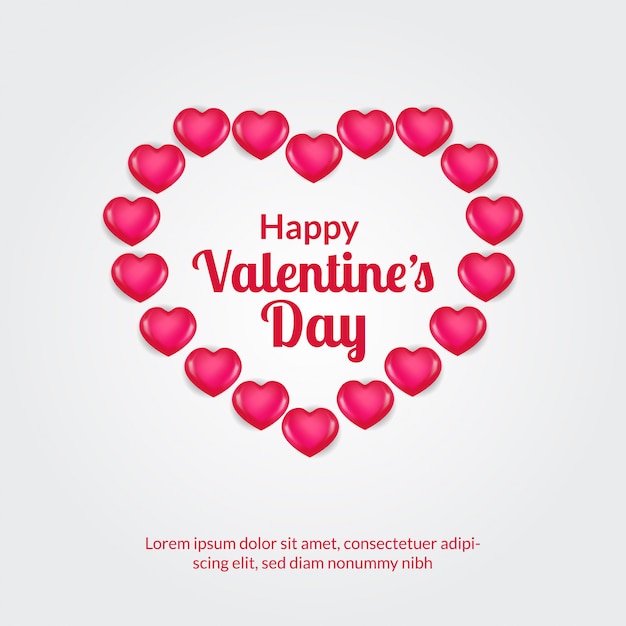 Illustratie liefde romantiek valentijnsdag spandoeksjabloon