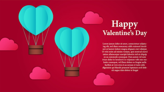 Illustratie liefde romantiek valentijnsdag spandoeksjabloon