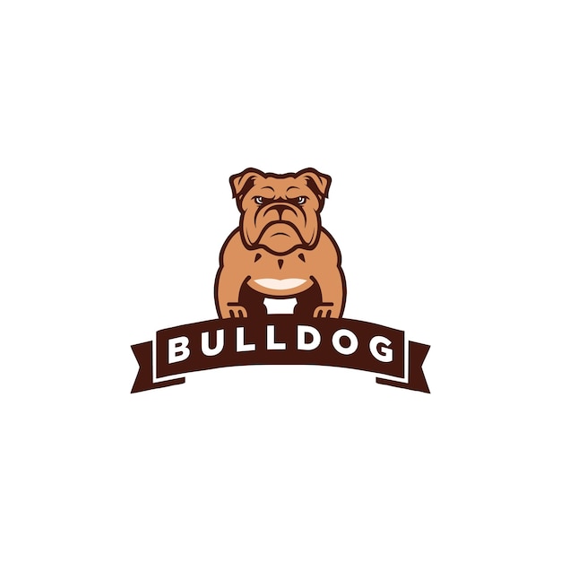 Illustratie logo-ontwerp voor bulldog