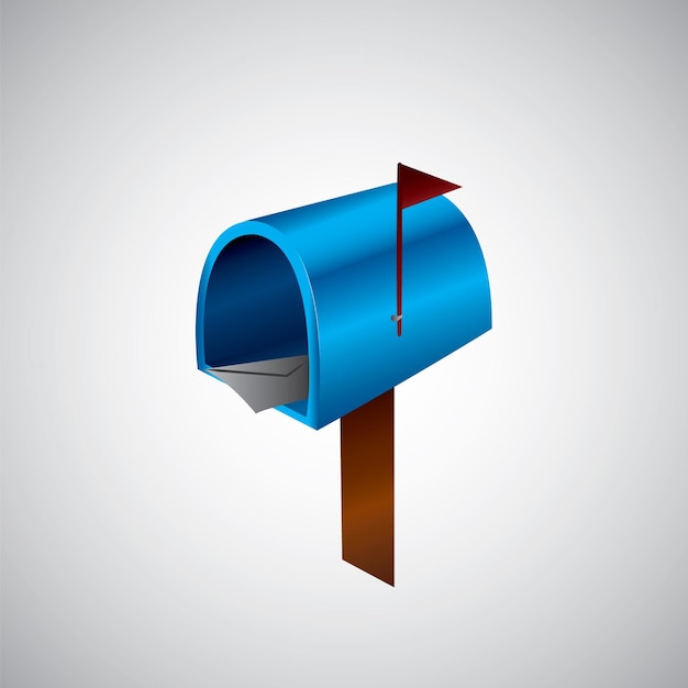 Illustratie mailpictogram. illustratie van mailbox