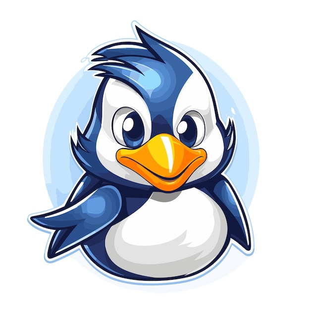 Illustratie mascotte logo Pinguïn