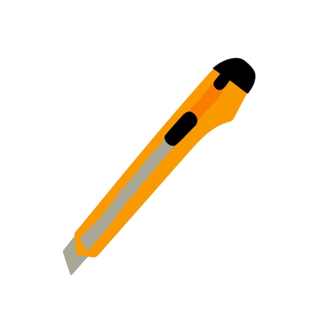 Illustratie mes snijder oranje kleur geïsoleerd op een witte achtergrond