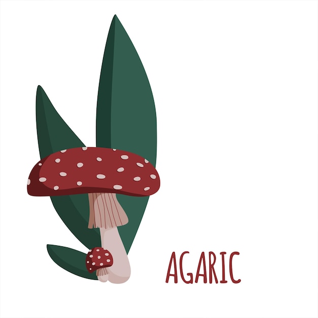 Illustratie met agaric