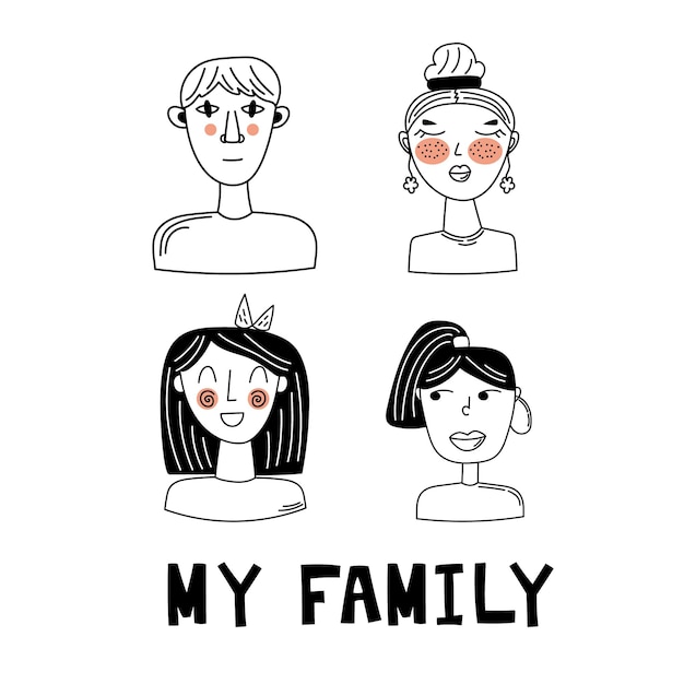 Illustratie Mijn Familie